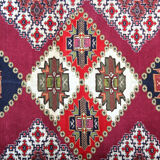 Hand made silk and wool area rug traditional tribal oriental rug- 113x174cm