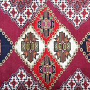 Hand made silk and wool area rug traditional tribal oriental rug- 113x174cm