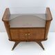 Pair of Art Deco Italian Briar Walnut Bedside Tables, 1930s