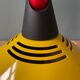 Memphis style yellow pendant light, 1980s