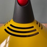 Memphis style yellow pendant light, 1980s