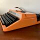 Machine à écrire orange Silver Reed 250 Tabulator Seiko Japan