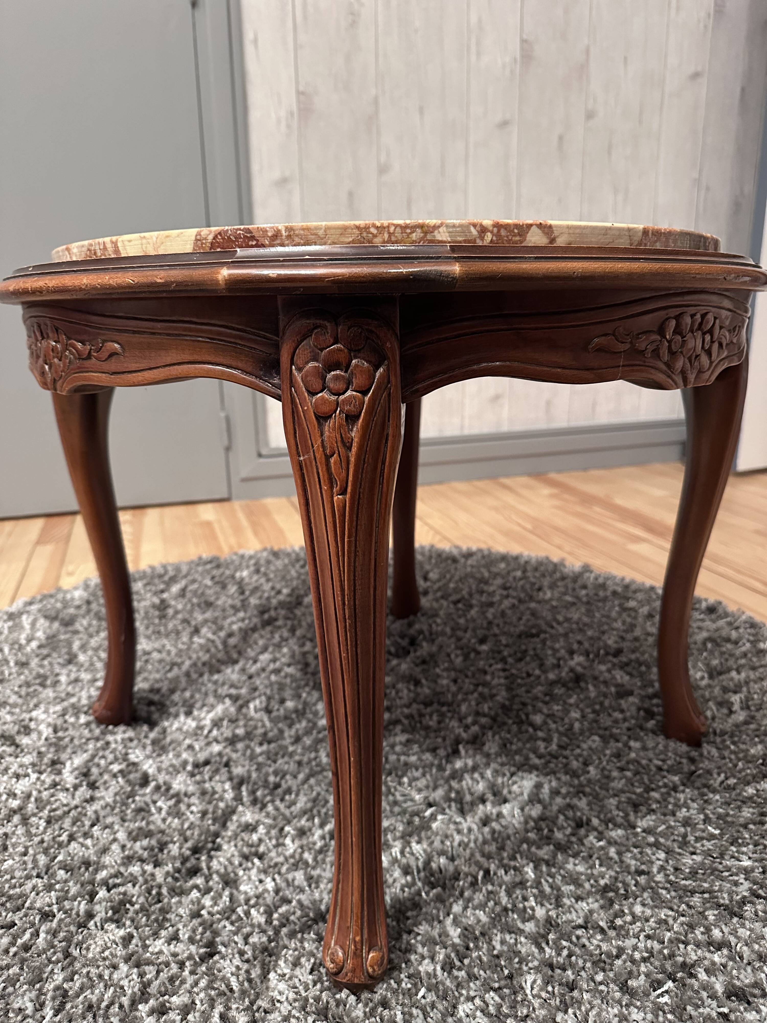 Antique carved wooden gueridon