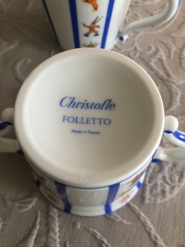 2 Christofle's Folletto porcelain bowls collection