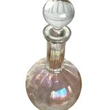Round iridescent glass carafe, 20th century