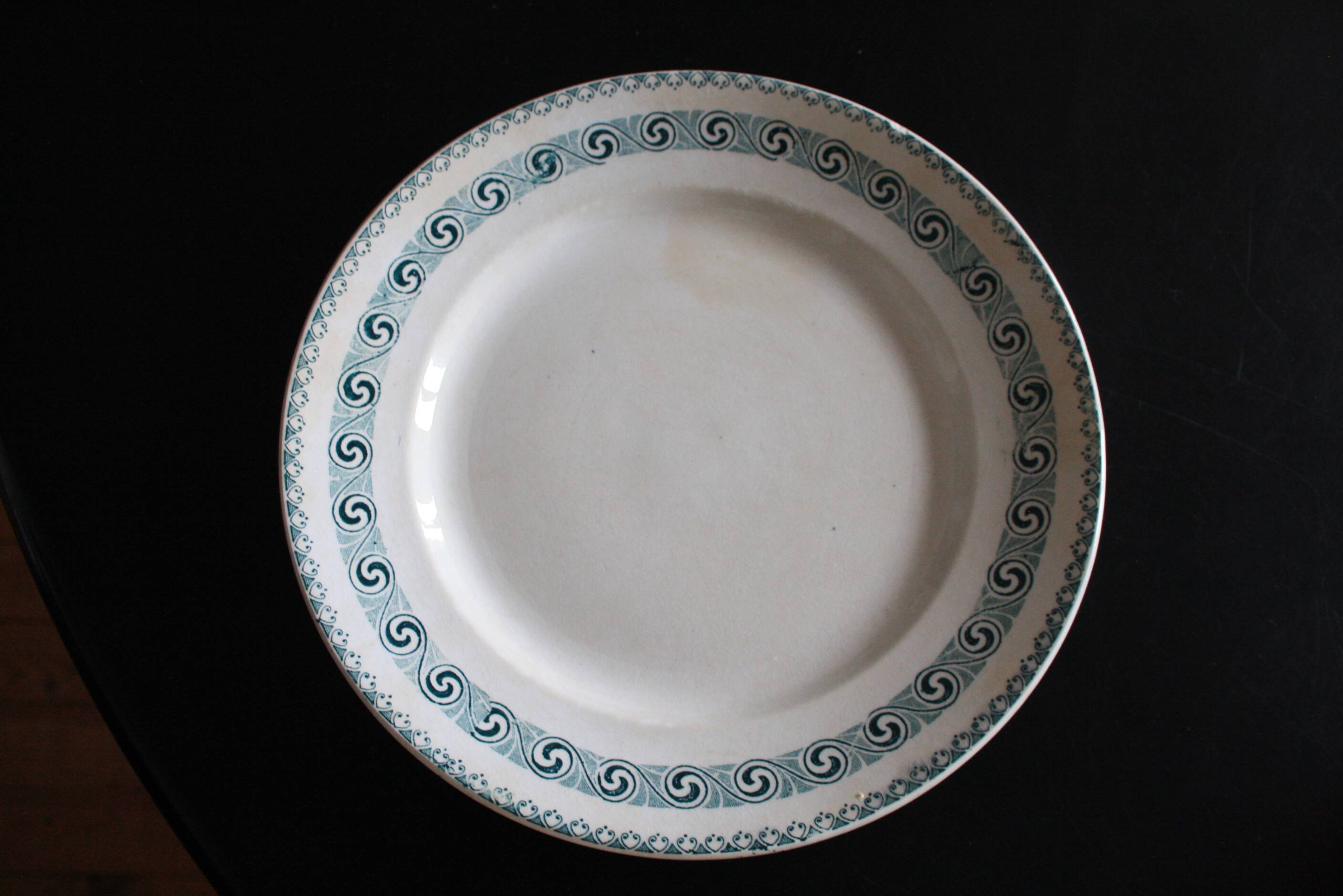 Set of 5 ironstone plates Moulin des Loups & Hamage
