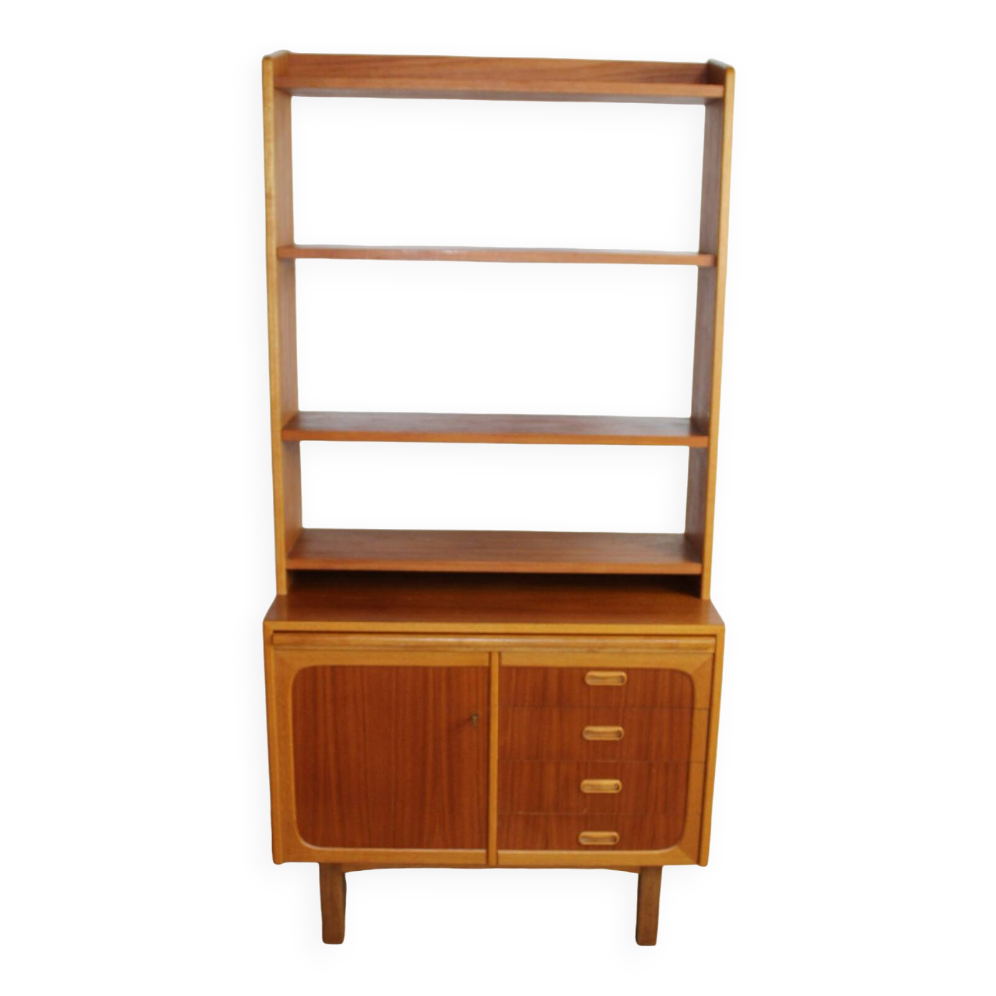 Bibliothèque multifonction vintage en teck 1960 DK