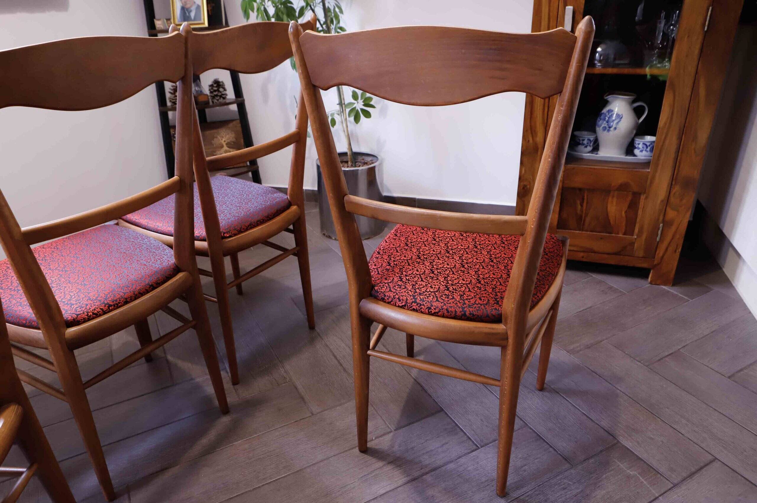 Set of retro dining chairs – Dřevotvar Jablonné nad Orlicí