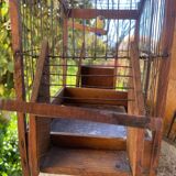 Cage à oiseaux ancienne en bois