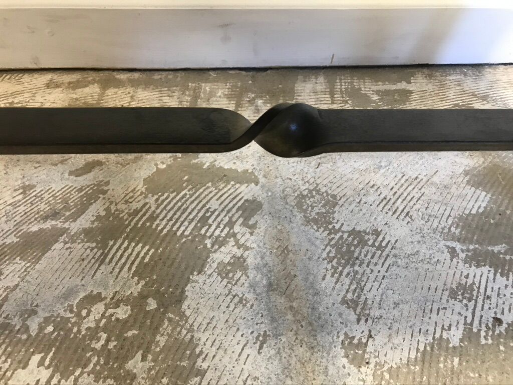 Wrought iron table slate tiles 1960