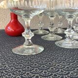 Scaled crystal foot glasses