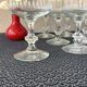 Verres à pied en cristal taillé écailles