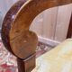 Pair of 19th-century armchairs with a scrolled back