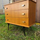 Vintage chest of drawers feet compass gilded brass