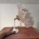 Pink Clichy glass tilting wall light