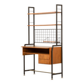 Italian mid century bookcase with a desk, 1970s