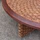 A coffee table and four rope stools 1960/1970