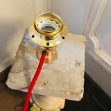 Table of old baluster lamp