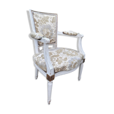 Louis XVI style armchair lacquered white