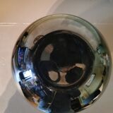 Art deco ball vase in black glass