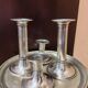 Set of 4 candlesticks "Luise" by Günther Lambert silver-plated metal