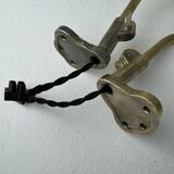 Pair of antique "beunza" workshop wall lights