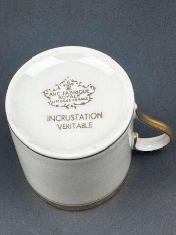 Limoges Coffee Service, Old Royal Factory, Gold Inlay