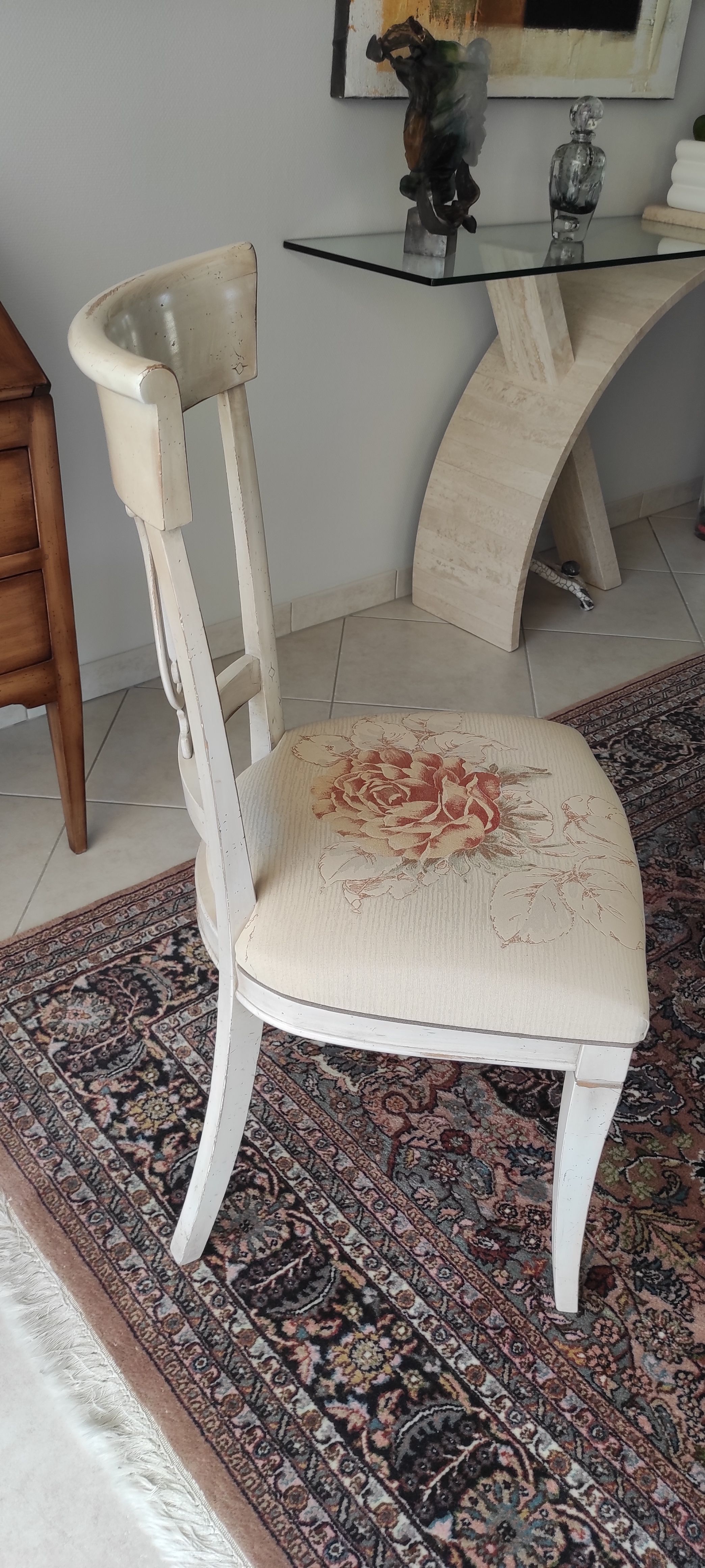 6 contemporary chairs for dining room.