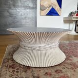 70s rattan coffee table by McGuire