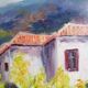 Paysage de provence sur toile