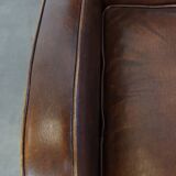 2 fauteuils en cuir de mouton