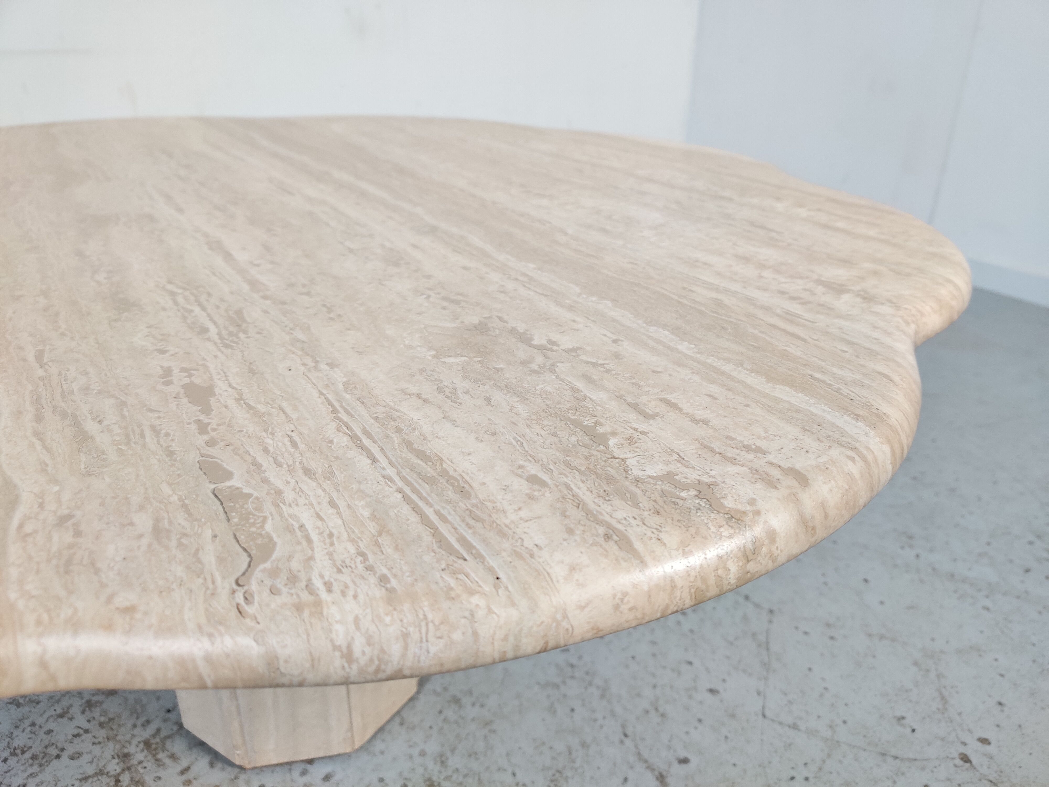 Travertine coffee table "cloud", 80s
