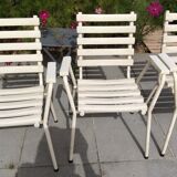 4 garden armchairs