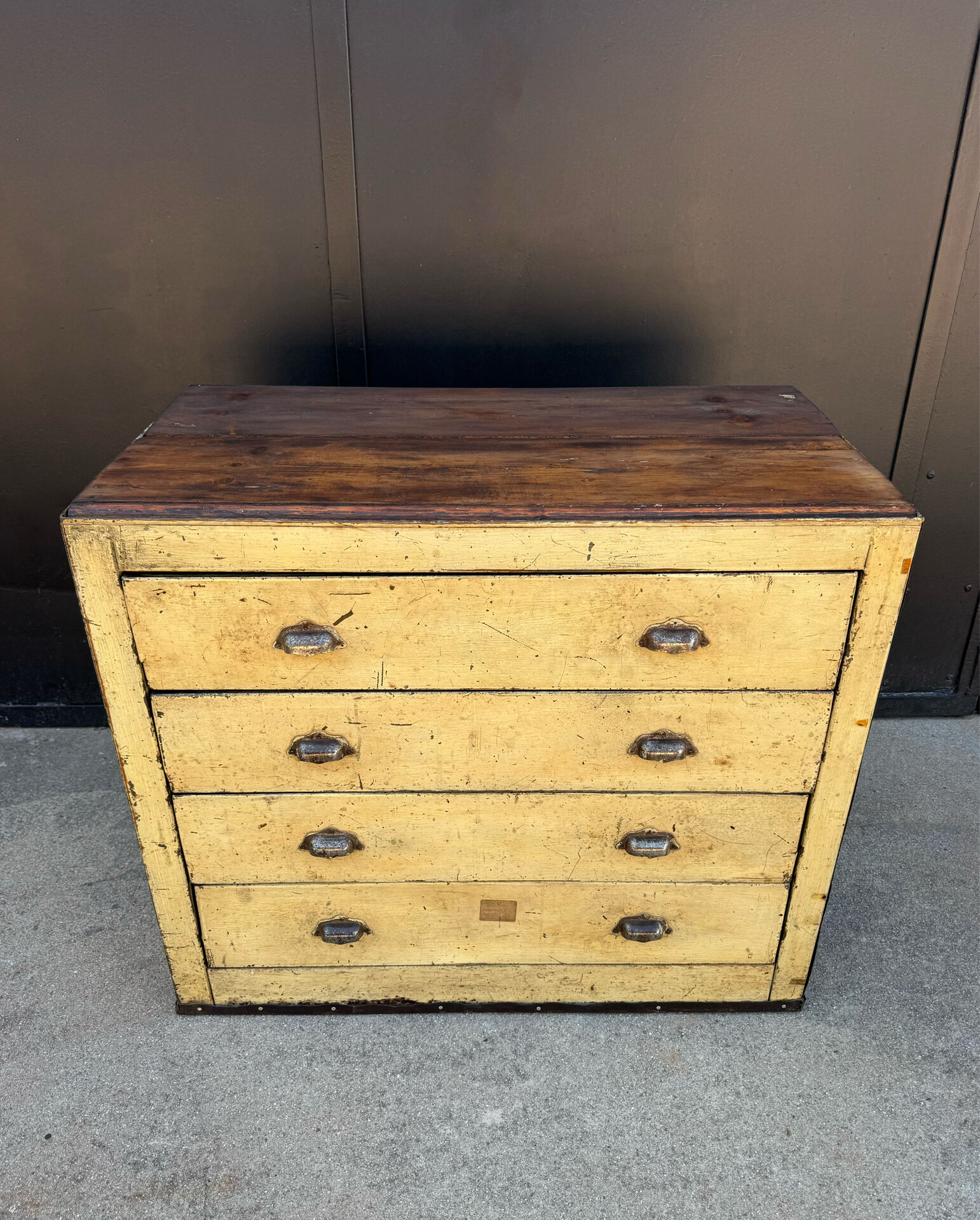 1940s iron and wood workshop furniture