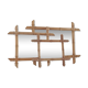 Set of vintage wood mirrors bamboo effect