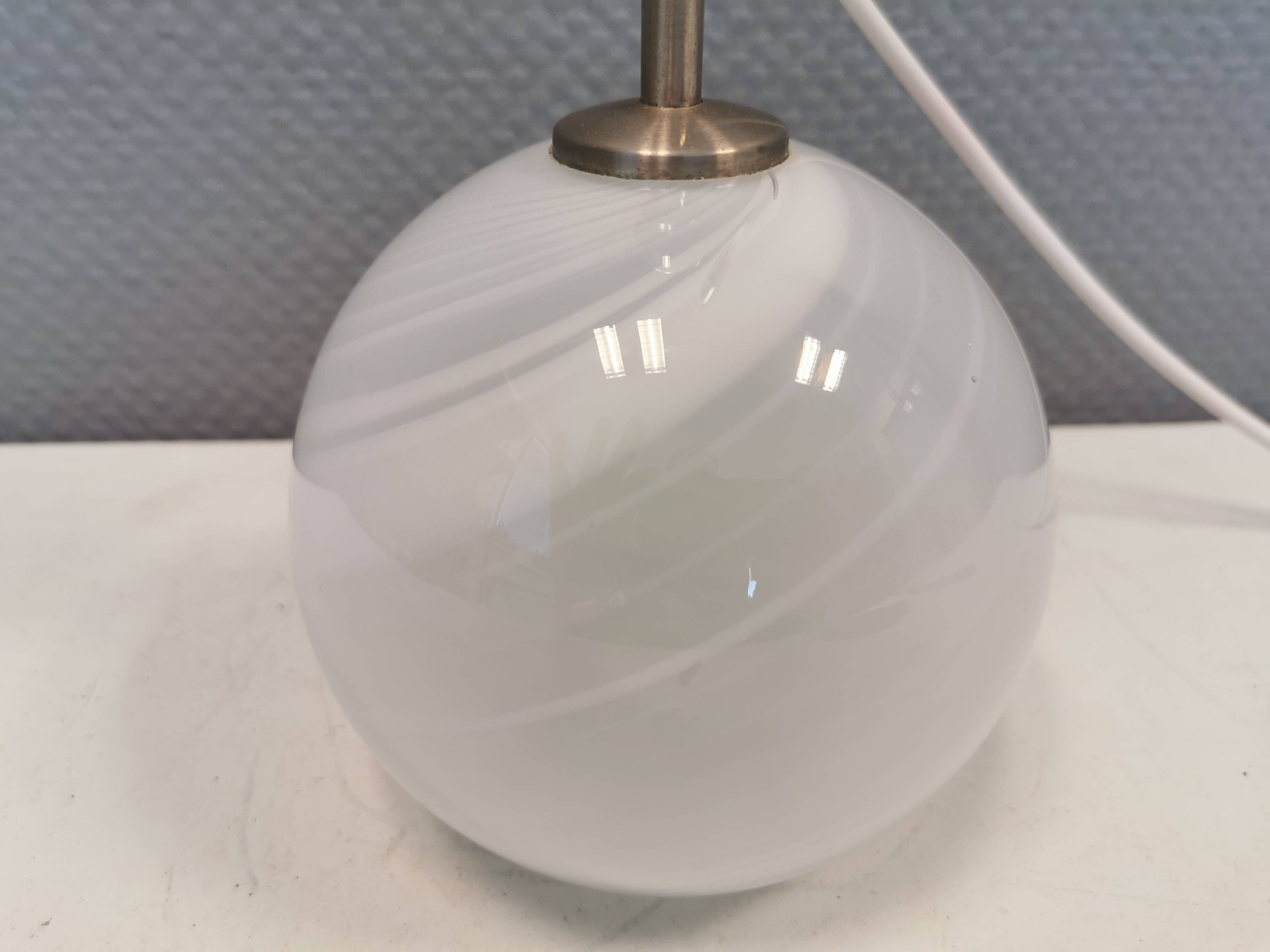 Beautiful table lamp, model Misty by Torben Jørgensen, Holmegaard Glassworks Denmark 1980.