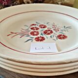Flat porcelain plates Badonviller model Francine