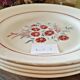 Flat porcelain plates Badonviller model Francine