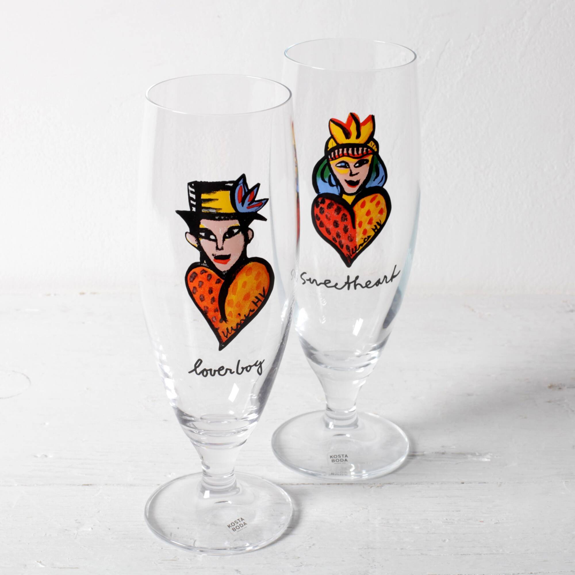 Crystal Glasses Friedsheep / Beer Kosta Boda Stemware/Ulrica Hydman Vallien