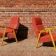 Paire de fauteuils rouge Interier Praha