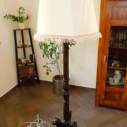 Antique floor lamp with lion motif