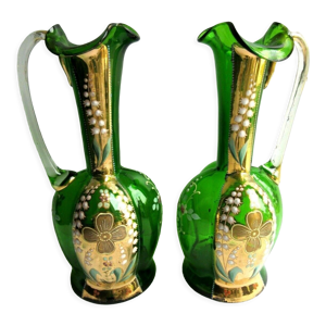 2 carafes aiguières