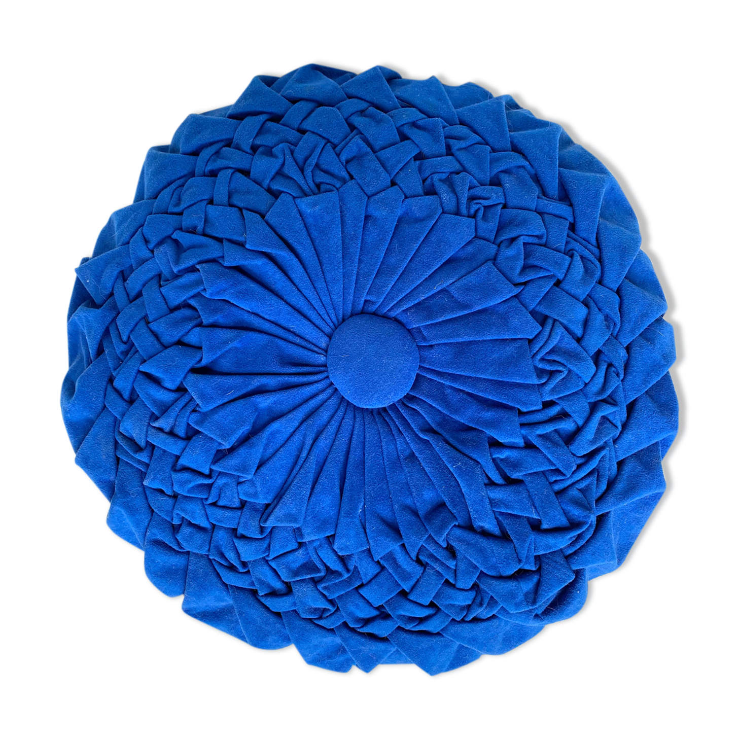 Vintage pleated round cushion