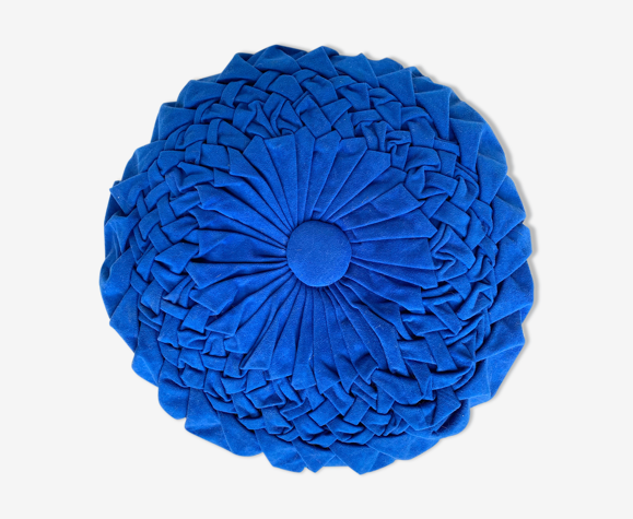 Coussin rond vintage plissé