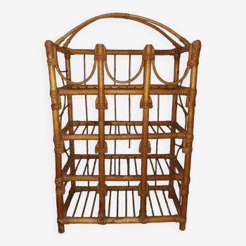 Wicker rattan shelf