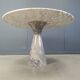 Vintage round marble dining table 1970s