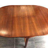 Table ronde extensible scandinave années 1970