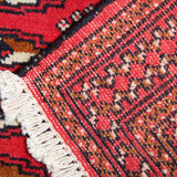 Bukhara rug red wool persian carpet 50x100cm