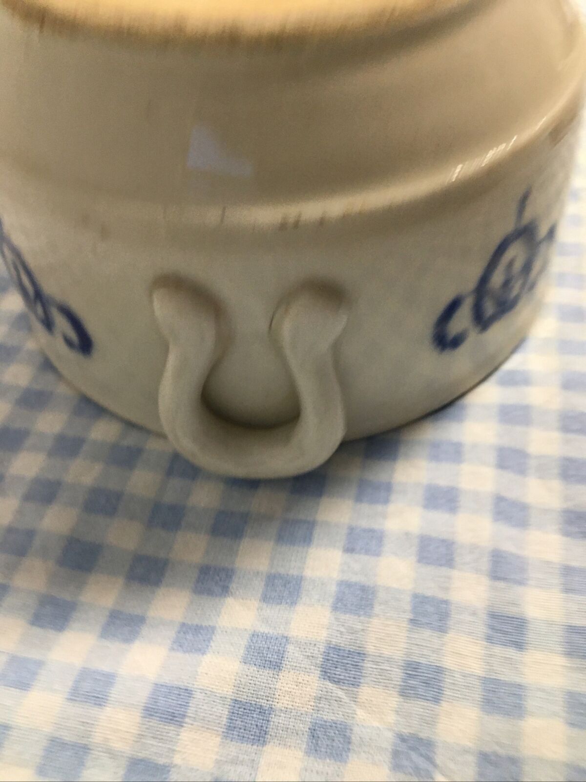Candy pot covered sugar pot ceramic blue decorations enamelled sandstone
