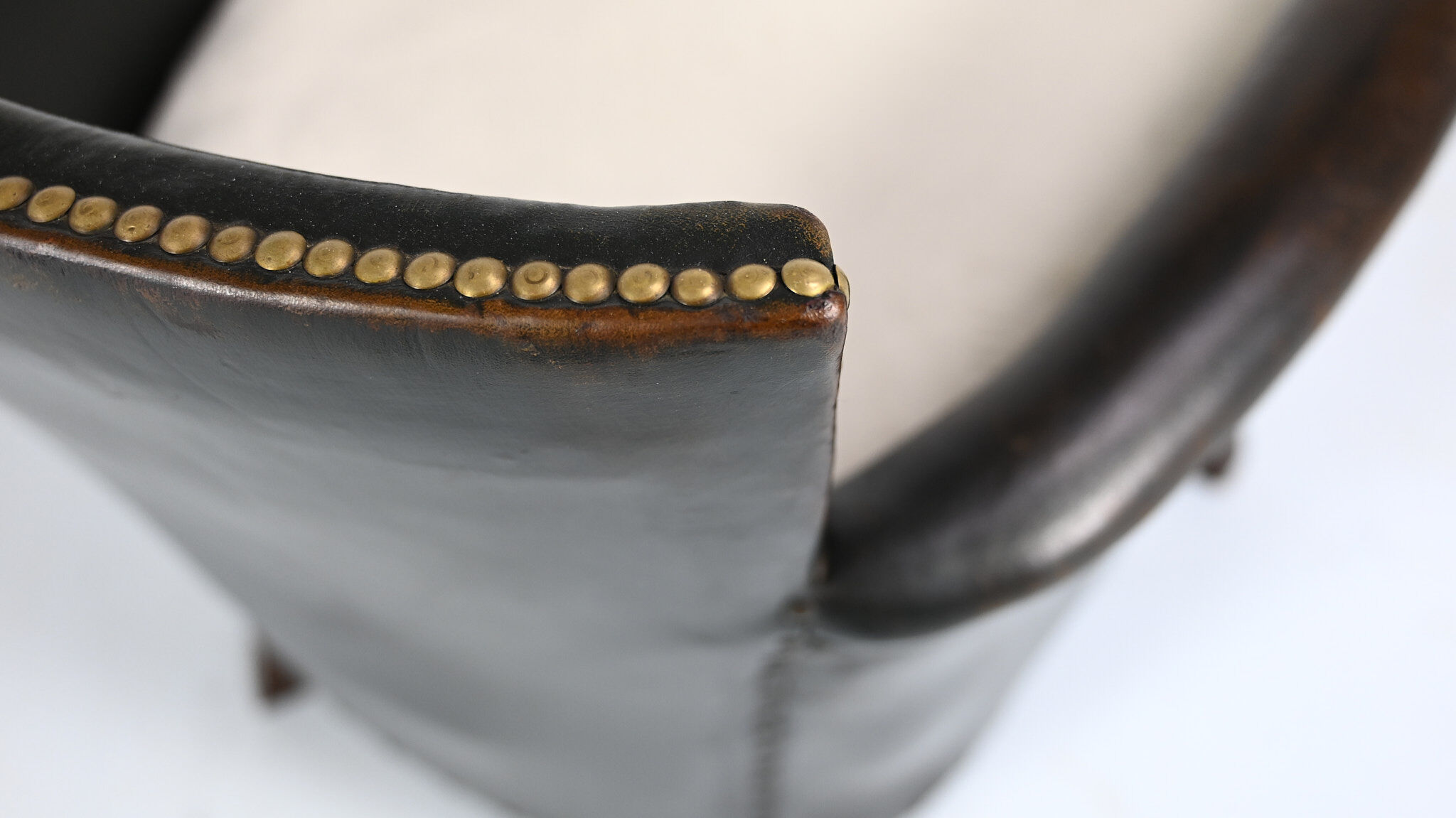 Otto Schulz leather club chair, for Boet. Sweden, C.1940